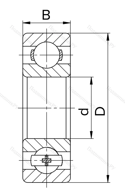 Миниатюрный шариковый подшипник 6-1000084 в Хабаровске