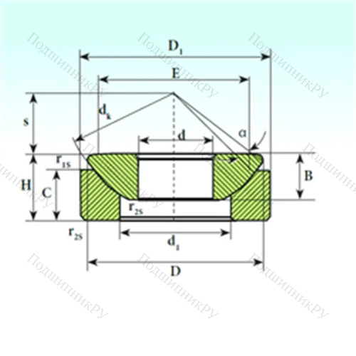 Подшипник скольжения сферический GX 140 CP