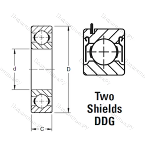 Подшипник шариковый радиальный 308KDDG