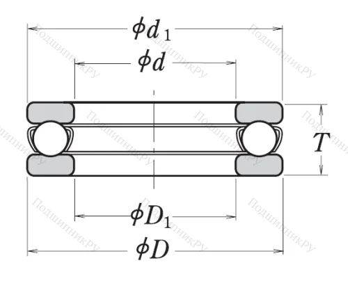 Упорный шариковый подшипник 51304 от производителя  NSK