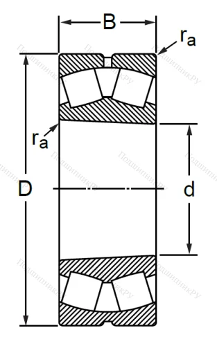Сферический роликовый подшипник с конической посадкой на вал 113620 АМН (22320 ACKMBW 33) в Хабаровске