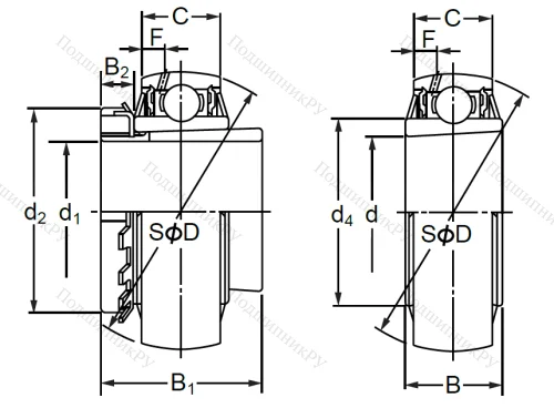 Корпусный подшипник UK 310 в Хабаровске