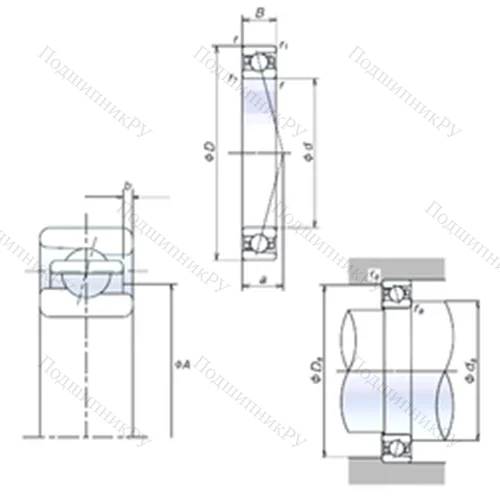 Подшипник шариковый радиально-упорный 45BNR 10X