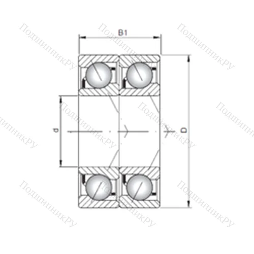 Подшипник шариковый радиально-упорный 7001 ADT от производителя  ISO Подшипник шариковый радиально-упорный 7001 ADT от производителя  ISO