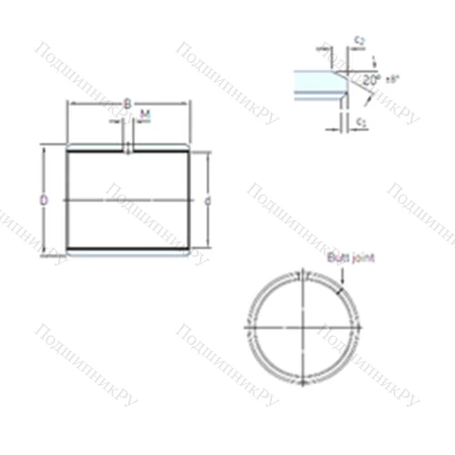 Подшипник скольжения PCM 758080 E