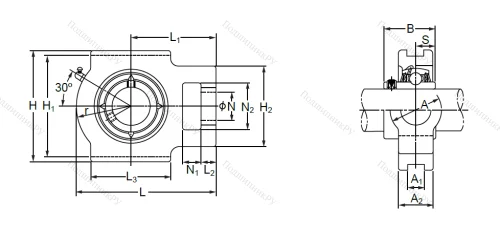 Подшипниковый узел UCT 306 в Хабаровске