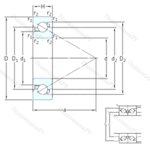 Подшипник шариковый упорно-радиальный BSD 4072 CG от производителя  SKF