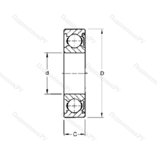 Подшипник шариковый радиальный 211KD