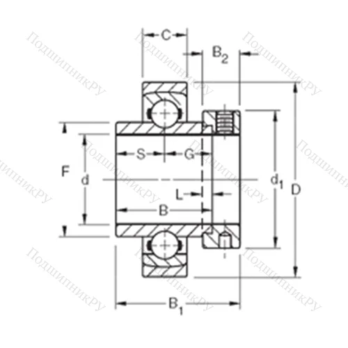 Подшипник шариковый радиальный SM 1203KS