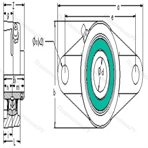 Подшипниковый узел UCFL 202G 5PL от производителя  AST