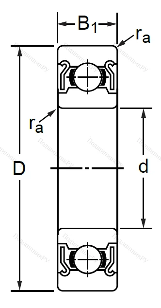 Дюймовый шариковый подшипник RMS 15 ZZ (MJ 1-7/8-2Z) в Хабаровске