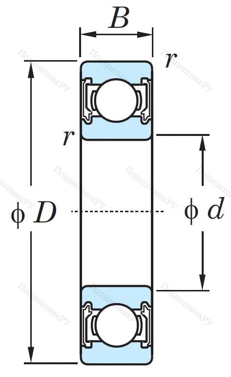 Однорядный шариковый подшипник