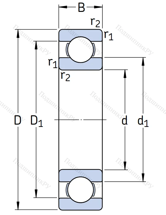 Однорядный шариковый подшипник