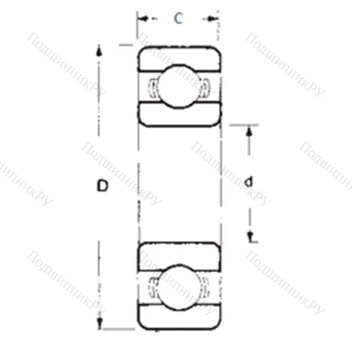 Подшипник шариковый радиальный 6709