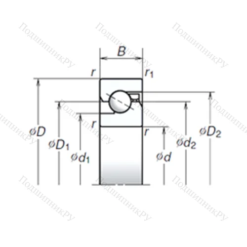 Подшипник шариковый упорно-радиальный 35TAC 72B