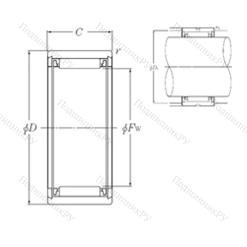Подшипник игольчатый радиальный