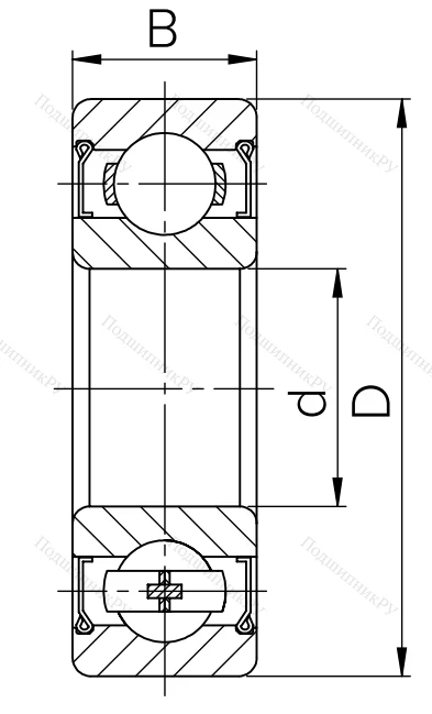 Шариковый однорядный подшипник 80314 (6314 ZZ) в Хабаровске