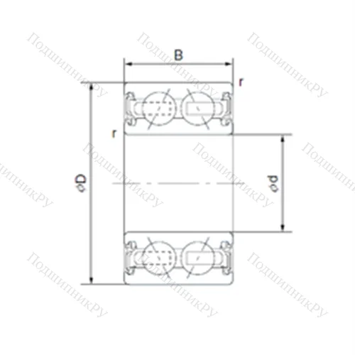 Подшипник шариковый радиально-упорный 40BG 05S 2G-2DS
