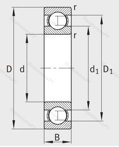 Однорядный шариковый подшипник 6028 C 3 от производителя  FAG