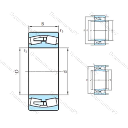 Подшипник роликовый радиальный самоцентрирующийся 241/900CW 33MB