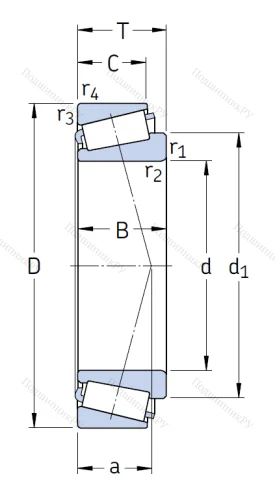 Конический роликовый подшипник 30206 J 2/Q от производителя  SKF