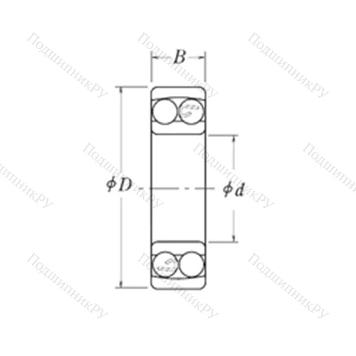 Подшипник шариковый радиальный самоцентрирующийся NMJ 3.3/8