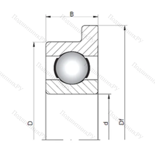 Подшипник шариковый радиальный FL 618/6 от производителя  CX