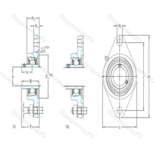 Подшипниковый узел шариковый радиальный FYTB 15 FM