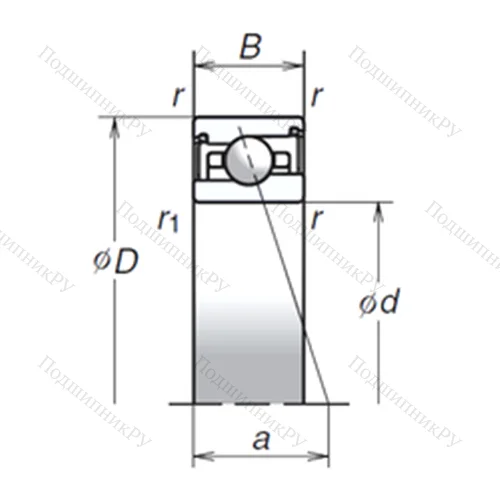 Подшипник шариковый радиально-упорный 50BNR 29XV 1V