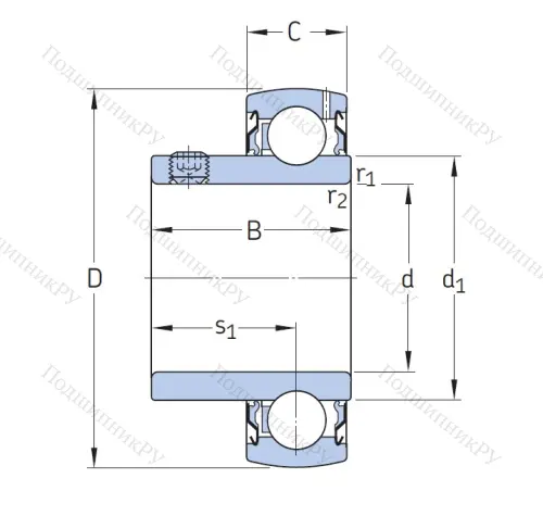 Корпусный подшипник YAT 205 в Хабаровске