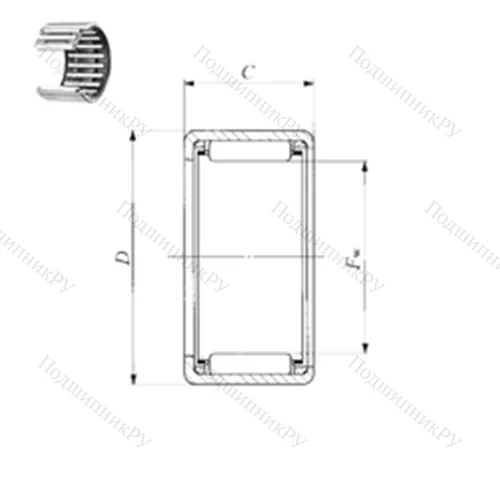 Подшипник игольчатый радиальный BA 3012 Z от производителя  IKO
