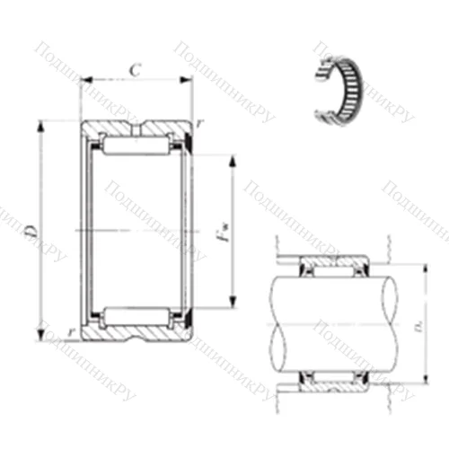 Подшипник игольчатый радиальный RNA 49/58U