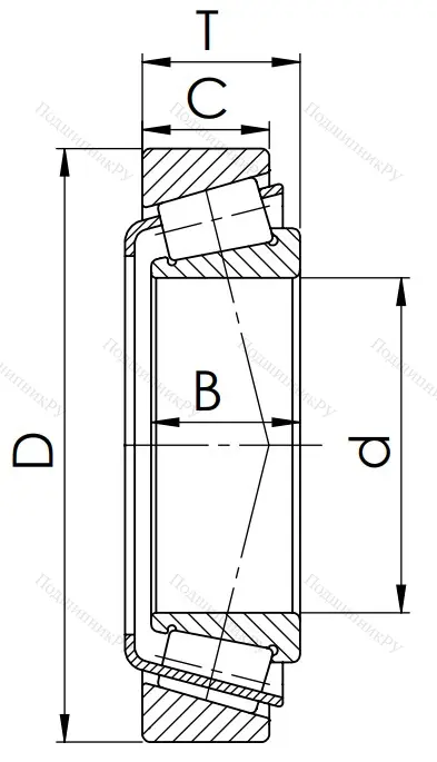 Конический роликовый подшипник 7512 (32212) в Хабаровске