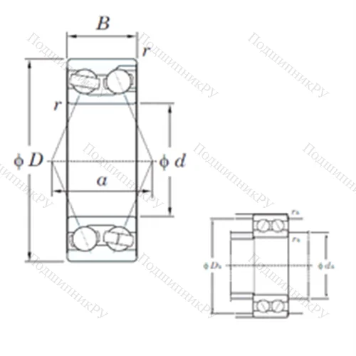 Подшипник шариковый радиально-упорный 3214