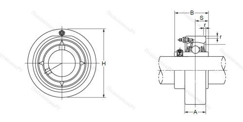 Подшипниковый узел UCC 203 в Хабаровске