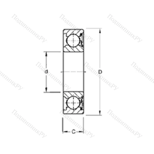 Подшипник шариковый радиальный 9108P