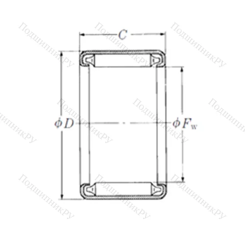 Подшипник игольчатый радиальный B-1210