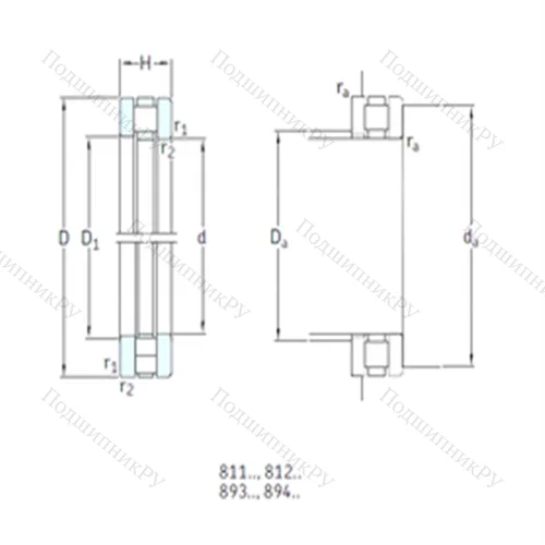 Подшипник роликовый упорный 81106TN от производителя  SKF