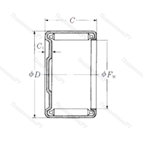 Подшипник игольчатый радиальный MH-18161