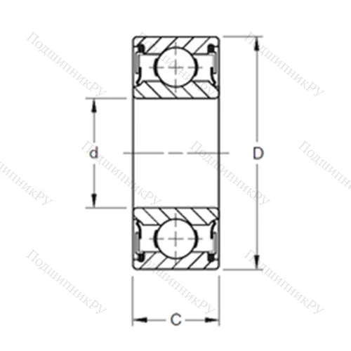 Подшипник шариковый радиальный W 208PP