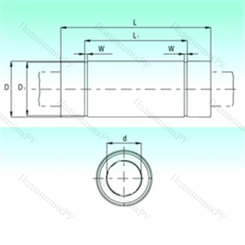 Подшипник шариковый линейный KBL 40154-PP от производителя  NBS Подшипник шариковый линейный KBL 40154-PP от производителя  NBS