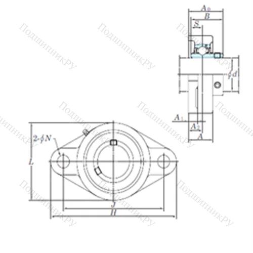 Подшипниковый узел шариковый радиальный UCFL 209E от производителя  KOYO