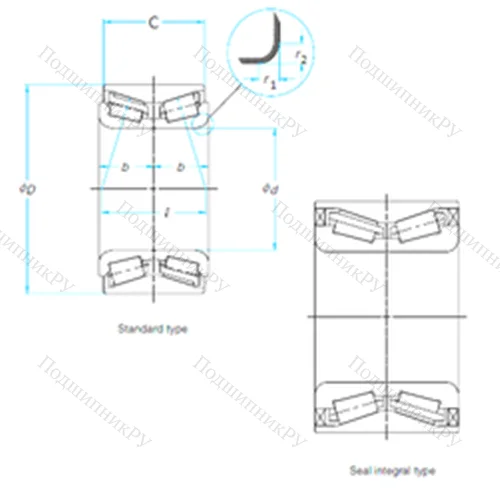 Подшипник роликовый радиально-упорный 513056 от производителя  TIMKEN