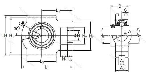 Подшипниковый узел MUCTPL 206 SB в Хабаровске