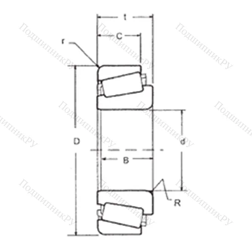 Подшипник роликовый радиально-упорный 02471/02420 от производителя  FBJ Подшипник роликовый радиально-упорный 02471/02420 от производителя  FBJ