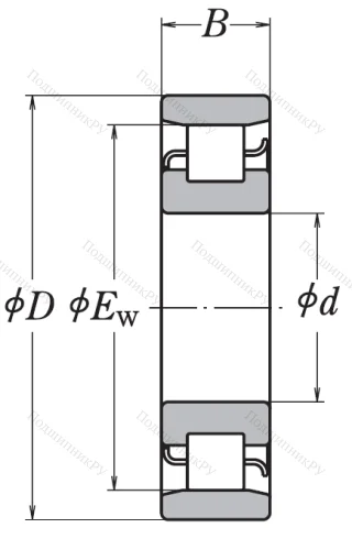 Роликовый цилиндрический подшипник N 209 W от производителя  NSK