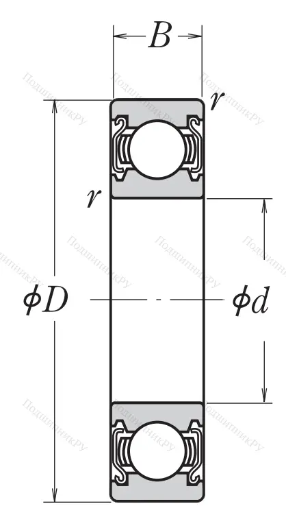 Однорядный шариковый подшипник