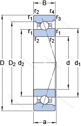 Подшипник 7017 ACB/HCP 4A в Хабаровске