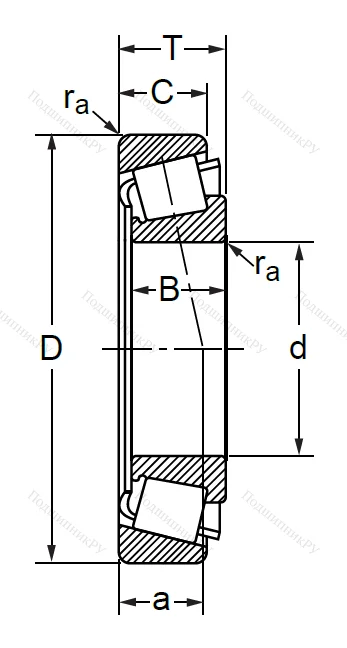 Конический роликовый подшипник 6-7610 (32310) в Хабаровске