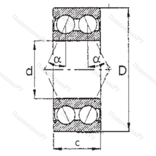 Подшипник шариковый радиально-упорный 5302ZZ